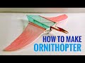 How To Make FLYING BIRD ORNITHOPTER MECHANISM RUBBER POWER