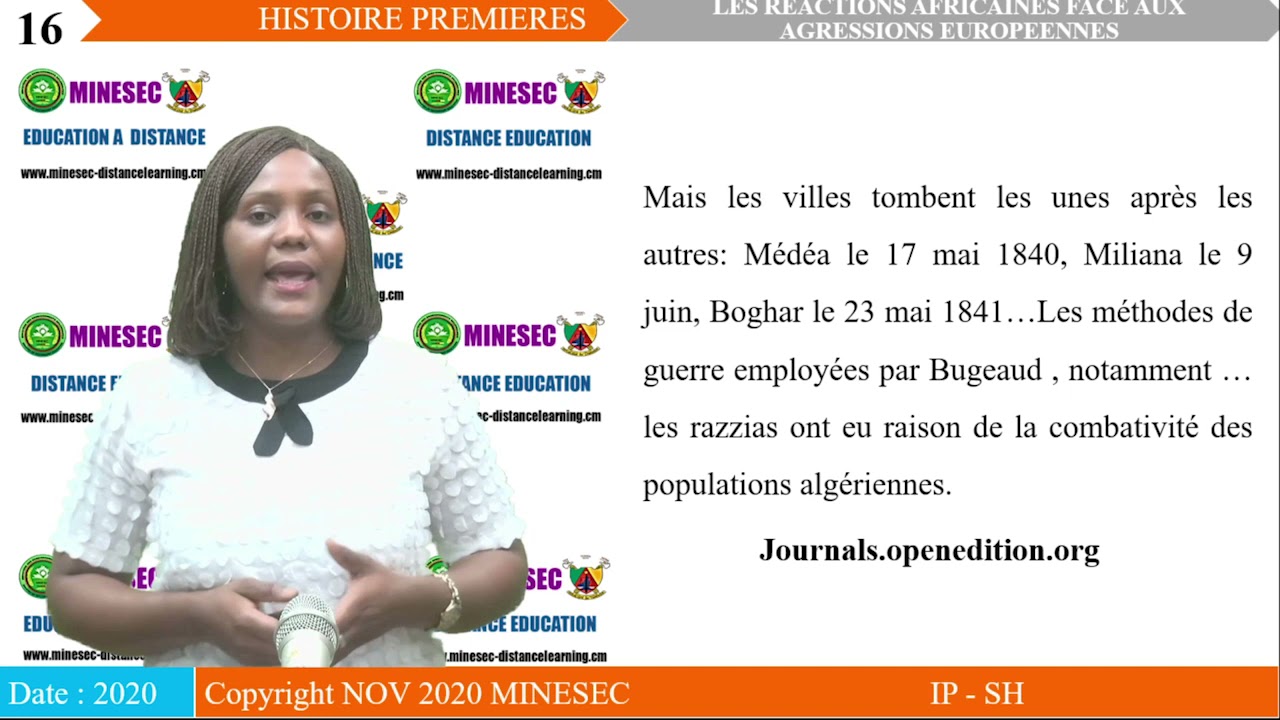IP-SH HISTOIRE 1ère Leçon 8 Les réactions africaines face aux agressions Européennes