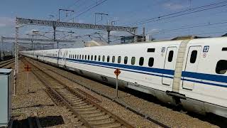 【JR東海道新幹線】岐阜羽島駅上りＮ700スモールa&下りＮ700ラージA高速通過シーンです！