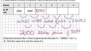 Quadratic Sequence 3 (Leaving Cert OL)