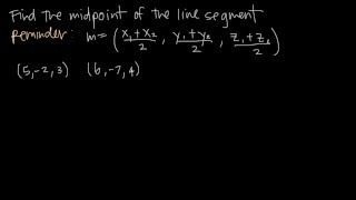 Line segments in 3D: Finding the midpoint! (KristaKingMath)