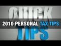 2010 Personal Tax Tips