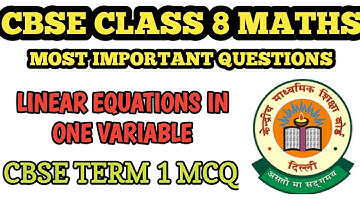 CLASS 8 LINEAR EQUATION IN ONE VARIABLE // CLASS 8 MATHS #class8maths