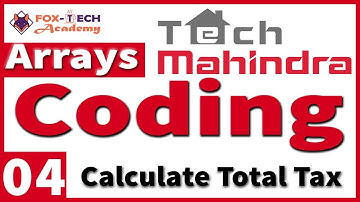 4. Tech Mahindra Coding Questions | Tech Mahindra | Coding Questions | Arrays Coding Questions