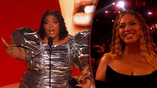 Lizzo THANKS Beyonce During Emotional 2023 Grammy Speech for Record of the Year!