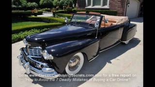 1947 Lincoln Continental Convertible Clic Muscle Car For Sale In Mi Vanguard Motor Sales