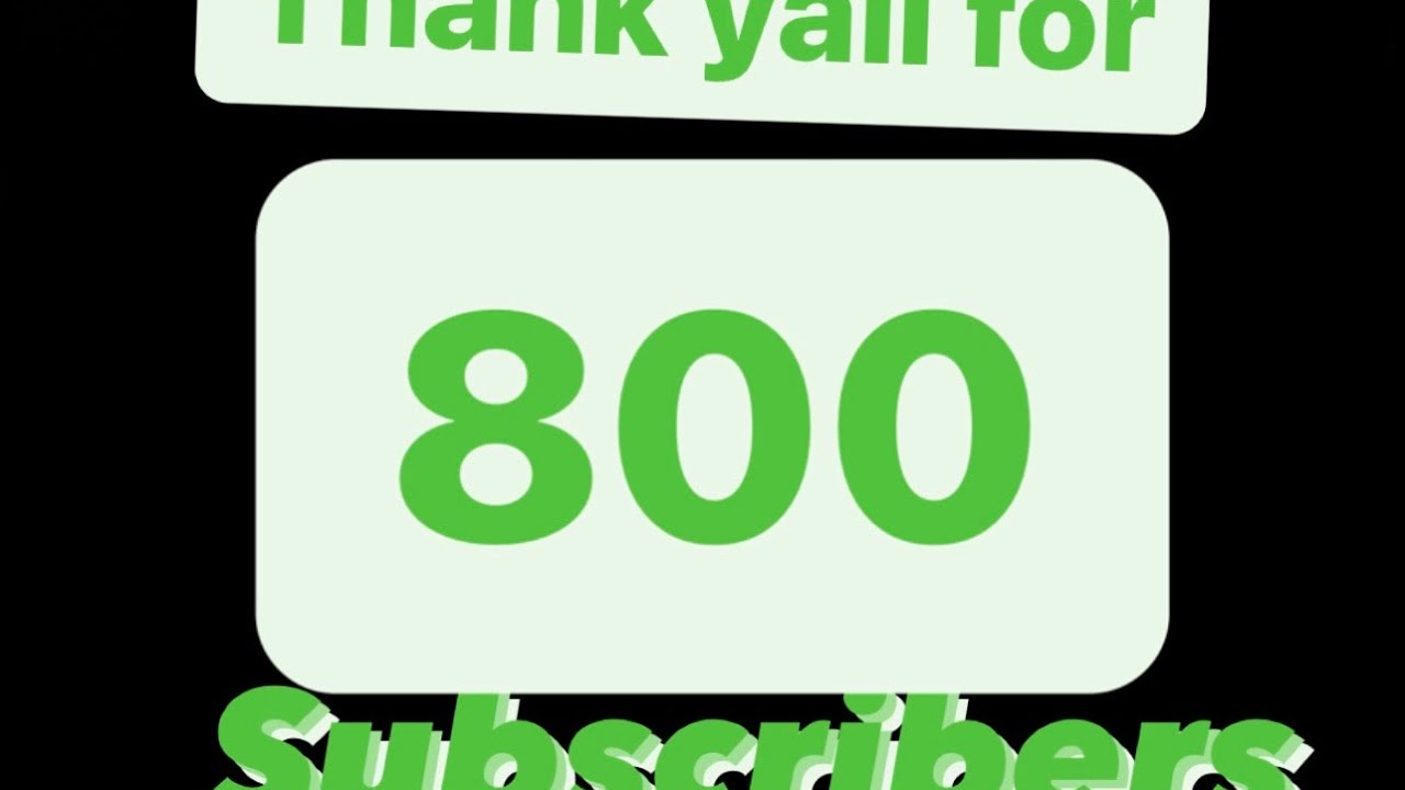 We hit 800 subs 🫡👏🏿🙌🏾 - YouTube