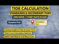 How to Calculate Tide Heights and Times Using Admiralty Tide | secondary port advance problem
