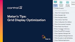 Matan's Tips: Grid Display Optimization