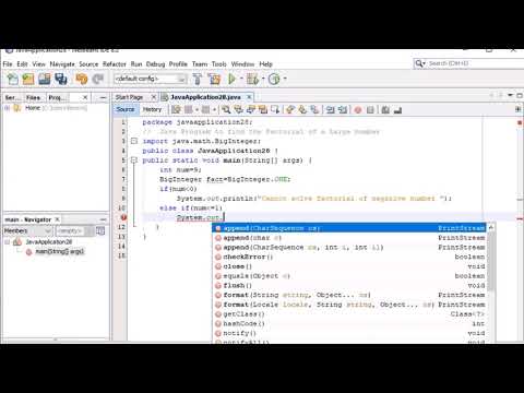 Java Program to find the Factorial of a Large number - YouTube