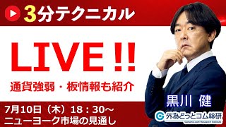 見通しズバリ！3分テクニカル分析「ライブ‼」 NY市場の見通し　2025年7月10日