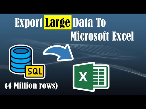 How To Export Large Data To Microsoft Excel | MS SQL Tips | Export Large Data From Database To Excel