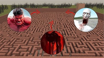 RED HULK VS CATNAP VS SCP-096! In Garry