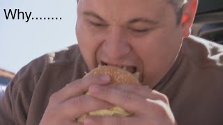 Man is addicted to eating burgers #FreakyEaters #new #TCPRC #reaction