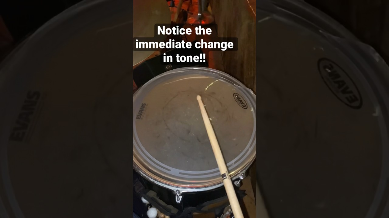 Floor tom ring too much And don’t have gaff tape or time to re-tune? Try this trick on the fly !