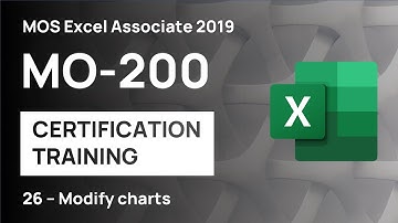 #26 How to add data series to charts, switch rows/columns in Excel | MO-200 MOS Excel Associate 2019