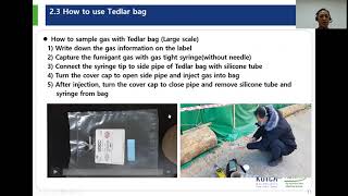 Use of Tedlar bag and gas syringe