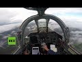 Západ 2017: Ejercicio militar de un Caza SU-25 grabado desde la cabina