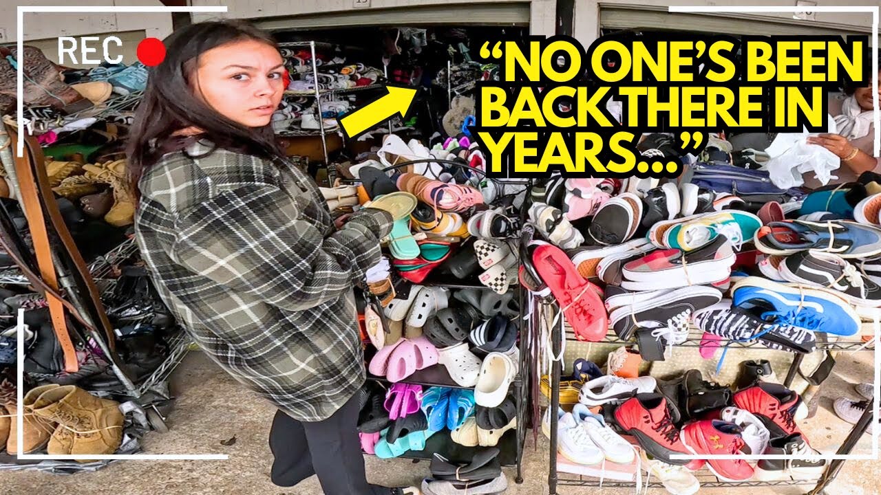 Vintage Coach Bags Hidden Behind Flea Market Booth