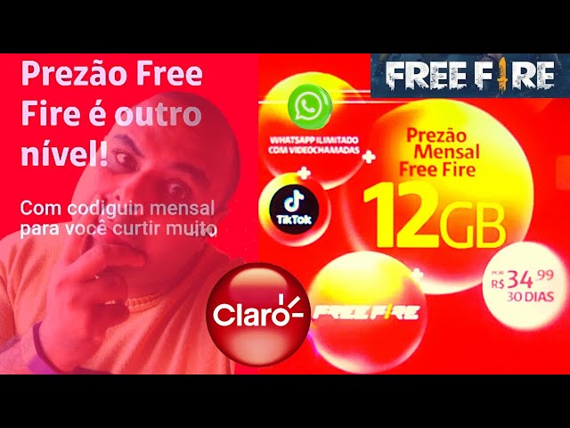 Claro e Free Fire lançam plano exclusivo para clientes pré-pago