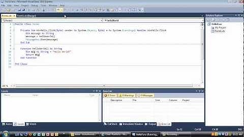 Visual Basic VB.Net Function Tutorial - Hello World