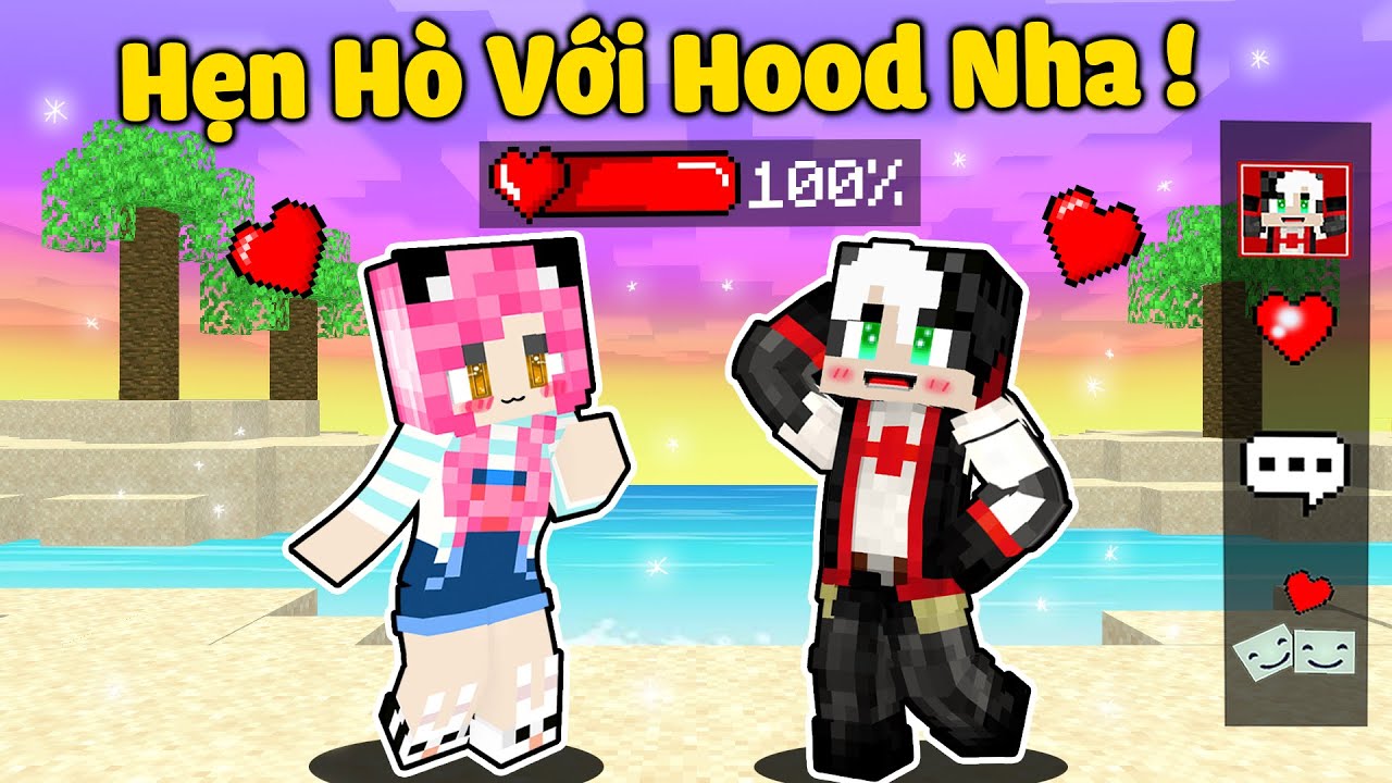 MỀU THỬ THÁCH 24 GIỜ THAM GIA TRÒ CHƠI HẸN HÒ TRONG MINECRAFT*1 NGÀY REDHOOD HẸN HÒ CÙNG BẠN GÁI MỀU