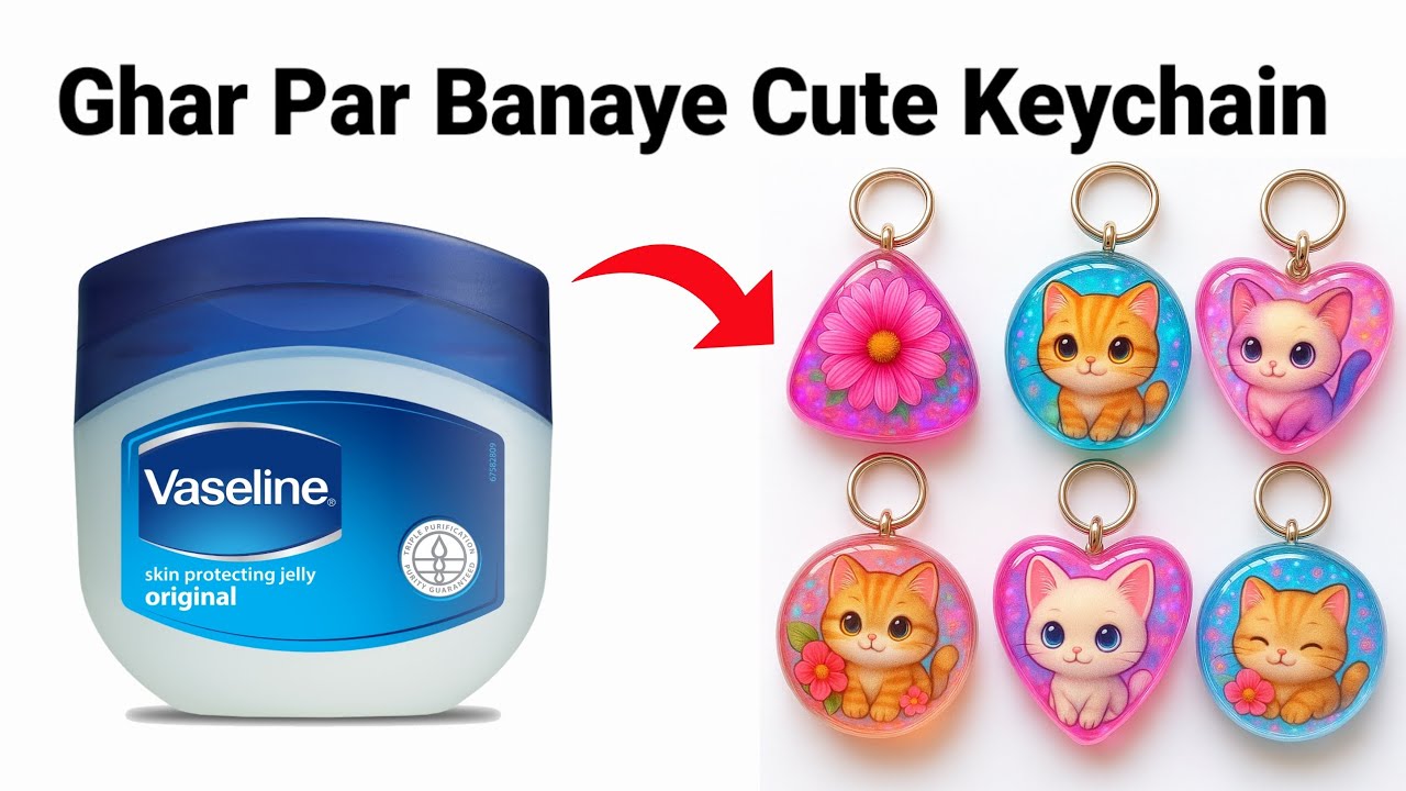 How to make Keychain at home/Homemade Glass Keychain/DIY Gift Keychain/bts Keychain/Cute Keychain