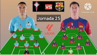 Head To Head Line Up Celta Vigo vs Barcelona Jornada 25 La Liga 2023/2024 screenshot 4