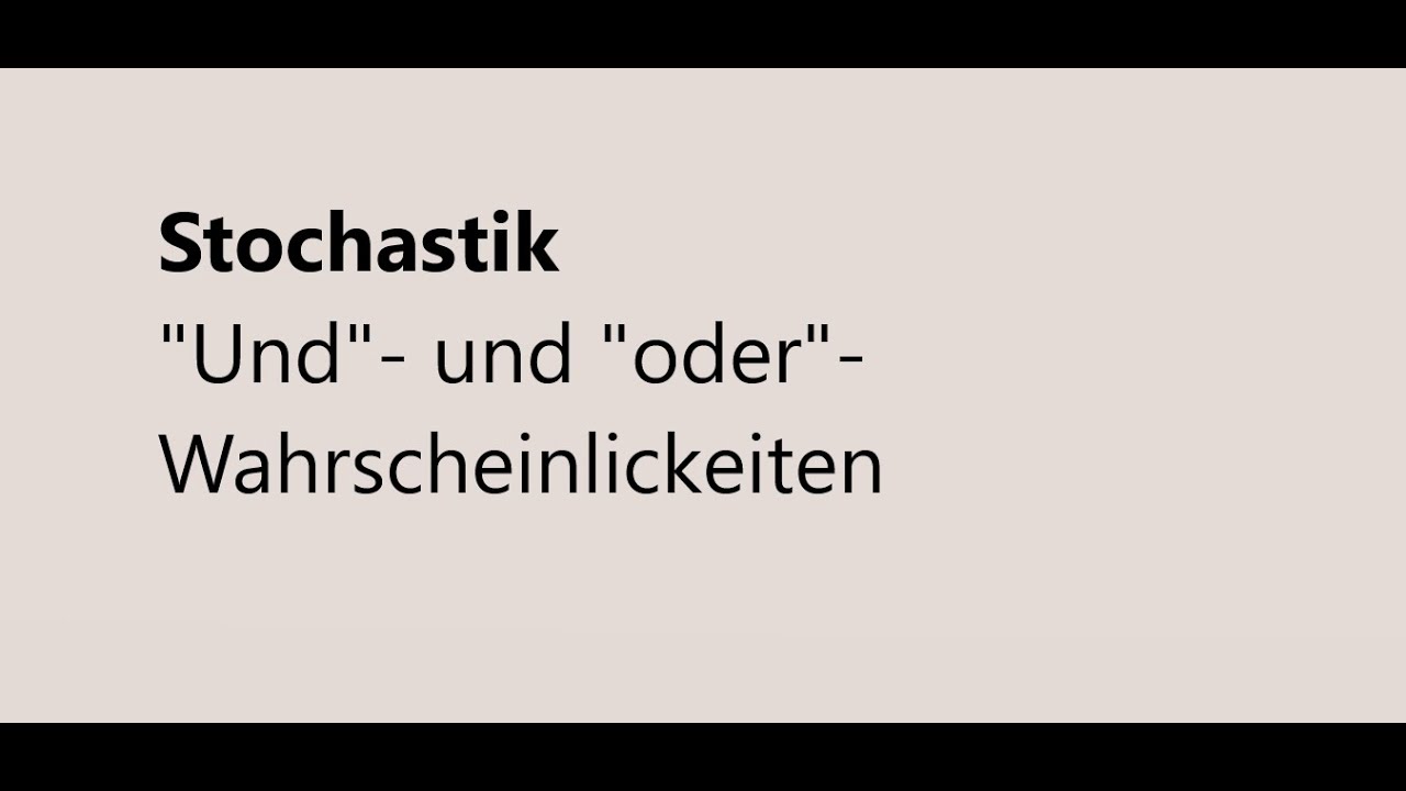 Stochastik 