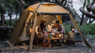 Couple Camping in Coastal Forest, Cook on a Tabletop Firepit | ASMR | BondStove Mini | Suzuki Jimny