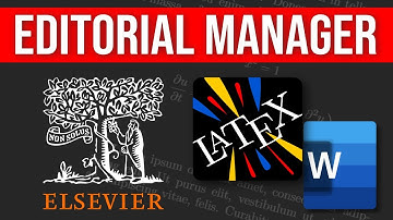 LaTeX (or Word) Elsevier journal submission