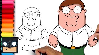 how to draw peter griffin family guy