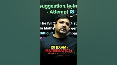 ISI MATHEMATICS EXAM 😱 #isi #isiexam #mathematics #iit #iitjee #jeemains #VED