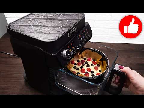 Без труда! Быстро и дёшево! Пирог на кефире с ягодами в аэрогриле к чаю. Кухонная станция RED MC550