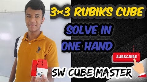 3×3 Rubiks Cube Solve in One Hand | SW Cube Master