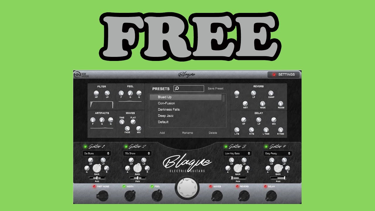 LIMITED TIME FREE Blaque Electric Guitar by New Nation YouTube
