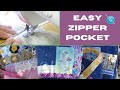 An Easy Zipper Pocket Tutorial, Denim Bags