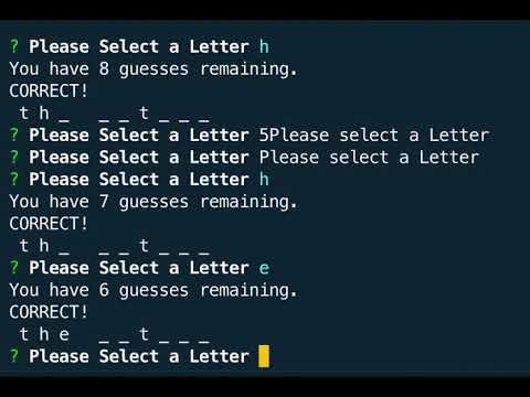 Node Word Guess Game