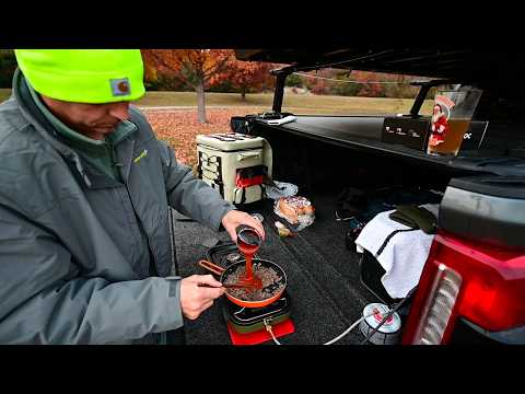 Solo truck camping  - Spicy Sloppy Joes and an ENGWE M20 e-bike giveaway.