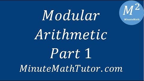 Modular Arithmetic Part 1