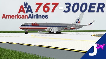 American Airlines (Chrome) Boeing 767-300ER | Minecraft