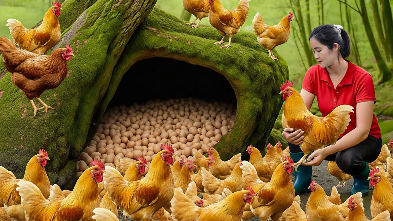 Harvesting 1000kg Chickens, Eggs After 6 Month - Carrying chickens to the market to sell