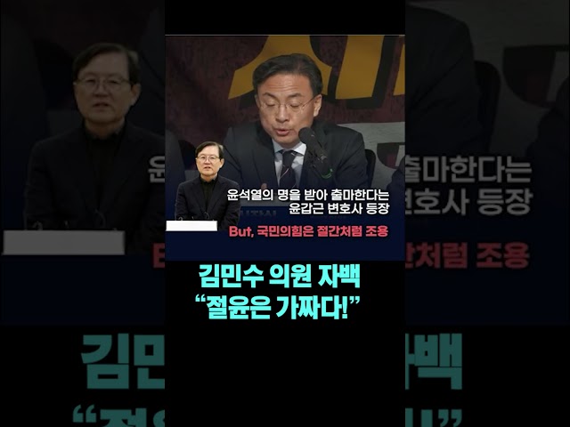 국힘 김민수 최고위원 자백.."절윤은 가짜다"