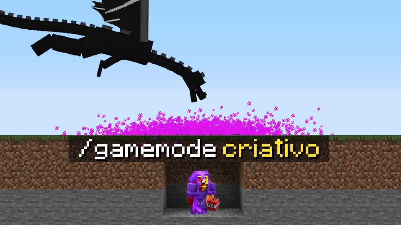 😱 ZERANDO MINECRAFT NO CRIATIVO (SEM PEGAR ITENS) 