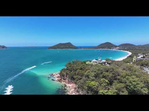 Beautiful Port Stephens Australia from above January 2023