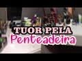 TOUR PELA MINHA PENTEADEIRA FEITA COM GUARDA ROUPA VELHO.