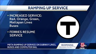 MBTA ramping up service on subway, buses and commuter rail