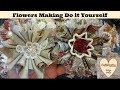 Folded Fabric Flower, Diy 2, Tutorial, Thick cloth, Denim Flower, Shabby Chic, Detailed, tips tricks