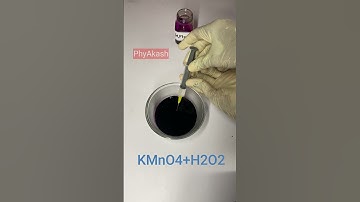PhyAkash - DIRECT SCIENCE KMnO4 + H2O2 amazing science experiment #Shorts