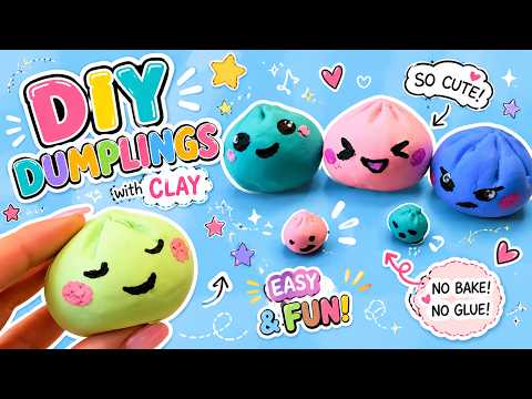 DIY Kawaii Dumplings with Air Dry Clay | Easy & Fun Clay Craft